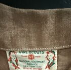 Very Rare Wwii 1942-1944 Vintage Brownie Girl Scout Uniform-solid Pin-hat-belt