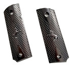 For 1911 Colt Combat Commander  45 Grips Double Diamond 1911 Full Size Grips Blk