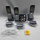 Panasonic Kx-tg6533b Cordless Phone System 3 Handsets Answering Machine Dect 6 0