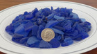 California Sea Beach Glass Surf Tumbled Frosted Blue 1 2 Lb  100  Pieces