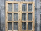 Antique French Double Doors  40x83  12 Pane Glass  European Reclaimed G184