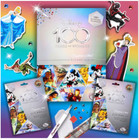 Lot Of  4  Craft Buddy Disney 100 Years Wonder Crystal Art Sticker Starter Packs