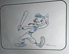 Original Disney Character Sketch By Artist Daniel St Pierre  Baseball Goofy 