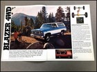 1974 Chevrolet Blazer Vintage Original Car Sales Brochure Catalog