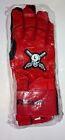 Adult Large Batting Red And  Black   Leather Double Cuff