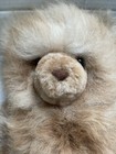 Handcrafted Alpaca Fiber Fleece Camel Brown Decorative Teddy Bear 15   