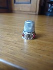 Italian Red Coral Sterling Silver 1900 s Collectable Antique Sewing Thimble 