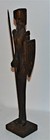 Art Nouveau Wooden Soldier W  Spear   Shield Hand Carved Folk Art 16       M