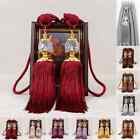 Pair Luxury Curtain Holdbacks Rope Tie Backs Tassel Tiebacks Beaded Ball Decor