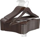 Wooden Hangers Pack Of 20   80 Suit Hangers Premium Natural Finish Utopia Home