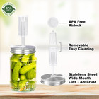 Fermentation Kit - 2 Upgraded Lids And 2 Glass Weights For 86mm Wide Mouth Mason