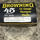 Vintage Browning 45 Power 12 Ga  Empty Shotgun Shell Ammo Box Excellent