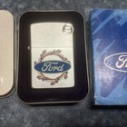 Zippo 20296 Ford Americana Circle On Satin Chrome Lighter 2003  Unused