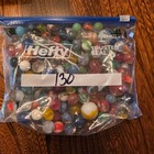 Vintage Glass Marbles Mixed Lot 130 Count Cats Eye Swirl Shooters Assorted