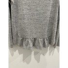 Banana Republic Grey Heather Knit Ruffle Hem Long Sleeve Sweater Top Medium