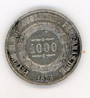 Brazil 1913 1000 Reis Silver Km 507 Vf 