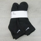 Nike Everyday Ankle Socks 6 Pack Mens Size Xl 12-15 Black New Sx6899-100