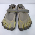 Vibram Fivefingers Gray Green Synthetic Low Top Water Shoes Breathable Rubber 44
