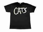 Vintage 80s Cats Broadway Musical Tee Big Logo Shirt Sz L Black Musical Play Tee
