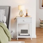 Tydimor Nightstand Set Of 2 With Charging Station bedside Table- Spring Discount