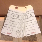 Box Of 500 6 1 4  X 3 1 8  Inventory Tags 2-part Carbonless 10 Pt  2500-2999