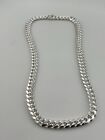 New925 Sterling Silver Cuban Link Chain Necklace 24    Inch 10 5mm 159 2 Grams