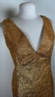 Vintage 1960 s Bright Gold Eyelash Lurex Wiggle Dress