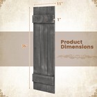 Window Shutter Set Of 2 W  Antiqued Surface Reclaimed Paulownia Wood Wall Decor