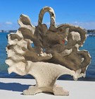 Antique Hubley  Flower Cast Iron Door Stop Excellent Original Paint   484