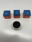 3 Pcs   Pool Billiard Chalk Blue Free Cue Tip Scuffer High Performance Chalk Que