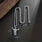 925 Sterling Silver 3d Christian Jesus Christ Cross Catholic Crucifix Necklace