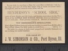 Port Byron Il Simonson Henderson Red School House Shoe Ink Bottle Inkwell Card