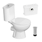 500w Upflush Macerating Toilet System With Pump   4 Inlets For Basement White