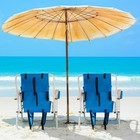 Portable Folding Beach Chairs Set Of 2 For Adults 4 Position With Cup Holder