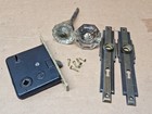 Antique Mortise Lock 12   8 Point Glass Door Knob Set