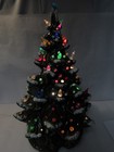 Vintage Atlantic Mold Ceramic Christmas Tree 16 Inch Snow Tipped Branches  d99k 