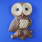 Vtg Foam Craft 1970 s Owl Family Mid Century Kitschy Wall Hanging Retro Decor