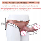 Ultra Large Realistic Strapon Hollow Big Penis Pants Extender Sleeve Panties