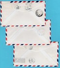 Portugal 3 First Airmail  Covers 1941 Lisbon To Trinidad  Guinea And Puerto Rico