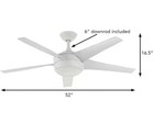 Home Decorators Windward 52 In  Led Indoor Matte White Ceiling Fan W  Light Kit