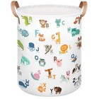 Laundry Basket  Zoo Alphabet Laundry Hamper With Handle  Dirty Clothes Zoo