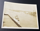 1930s River City Scene Boats Ships Port Dock Water Travel Original Photo P20z48