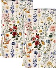 Flour Sack Kitchen Towels - Set Of 2 Spring Dish Towels With Hanging Loop 18x   