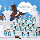 Croblissful 50 Pack Little Virgin Mary Figurines Bulk Mini Virgin Mary Doll L