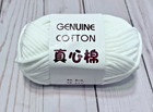 Set Of 3 Cotton Yarn Knitting Soft Black  White  Light Blue 50g Ships From Usa