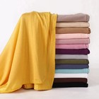 Fashion Modal Cotton Jersey Hijab Scarf Long Muslim Shawl Plain Soft Turban Tie
