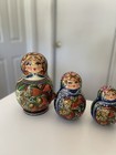 15 Piece Set Gorgeous Russian Authentic Matryoshka Nesting Dolls 15pcs Blue