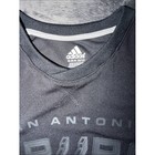 Adidas Kids San Antonio Spurs Black And Gray Colorblock Crewneck