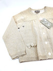 Grain De Ble France Baby Sweater Size 24m Girls Gold Sparkly Buttons Long Sleeve