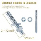 3 8  X 2-1 2  Wedge Anchor  Concrete Anchors Zinc Plated  Heavy Duty Expansio   
